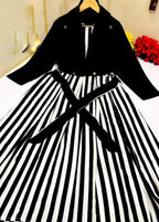 Silk Zebra Maxi With Premium Koti