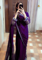 Starry Net Rhinestone Saree - Shiwani Apparels